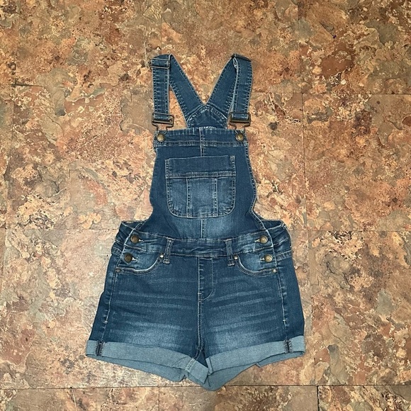 Blue Spice Pants - Women’s Blue Denim Overalls Shorts Size 1